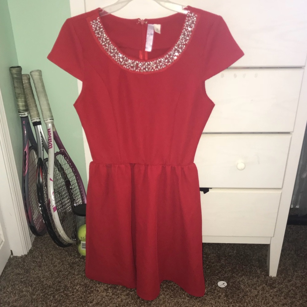 red dress